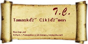 Tamaskó Ciklámen névjegykártya